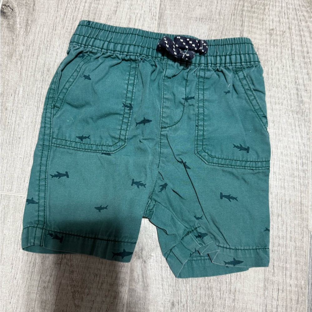Joe Fresh Kids Green Shark Print Shorts
